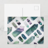 Trendy Schattige groen fluoriet kristal stenen pat Briefkaart (Voorkant / Achterkant)