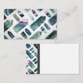 Trendy Schattige groen fluoriet kristal stenen pat Visitekaartje (Voorkant / Achterkant)