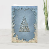 Trendy schattige kerstboom  feestdagen kaart (Achterkant)