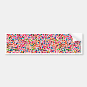 Trendy schattige, kleurrijke abstracte mozaïek bumpersticker