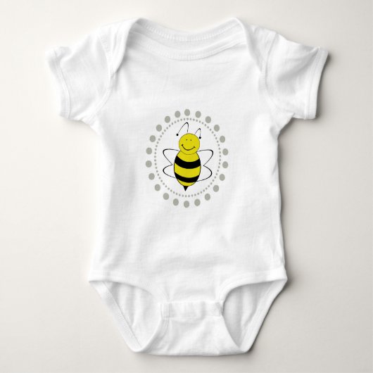 Trendy schattige meisjesbij romper (Voorkant)