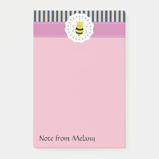 Trendy schattige moderne girly bij post-it® notes (Voorkant)
