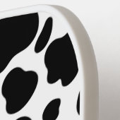 Trendy Schattige Plezier Zwart & Wit Koe Patroon A Pickleball Paddle (Links Detail)