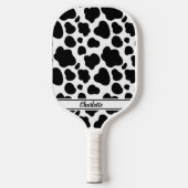 Trendy Schattige Plezier Zwart & Wit Koe Patroon A Pickleball Paddle (Voorkant)