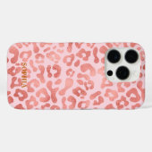 Trendy Schattige roze luipaardpatroon gepersonalis Case-Mate iPhone Case (Achterkant (horizontaal))