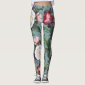 Trendy schattige vrouwelijke romantische luxe blau leggings (Voorkant)