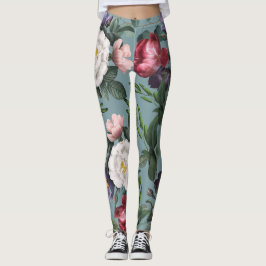 Trendy schattige vrouwelijke romantische luxe blau leggings