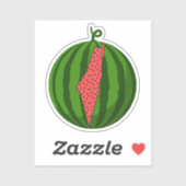 Trendy Schattige Watermeloen Palestine Kaart Kunst Sticker (Vel)