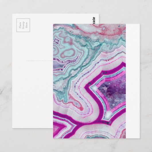Trendy Schattigee Agaat Geode Briefkaart (Voorkant / Achterkant)