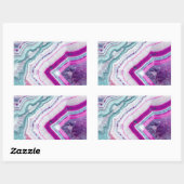 Trendy Schattigee Agaat Geode Rechthoekige Sticker (Vel)