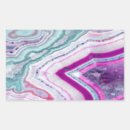 Trendy Schattigee Agaat Geode Rechthoekige Sticker