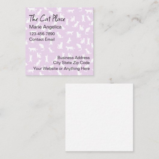 Trendy Schattigee Feline Cat Theme Visitekaartjes (Voorkant / Achterkant)