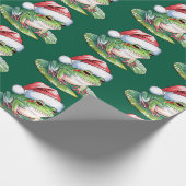 Trendy Schattigee Frog Santa Hat Christmas Cadeaupapier (Hoek)