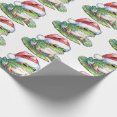 Trendy Schattigee Frog Santa Hat Christmas Cadeaupapier (Hoek)