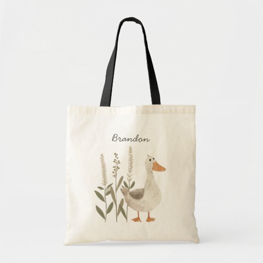 Trendy Schattigee Gans Kinder Canvas tas (Voorkant)