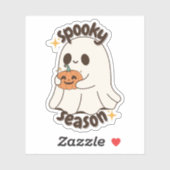 Trendy Schattigee Halloween Ghost Spooky Seizoen Sticker (Vel)