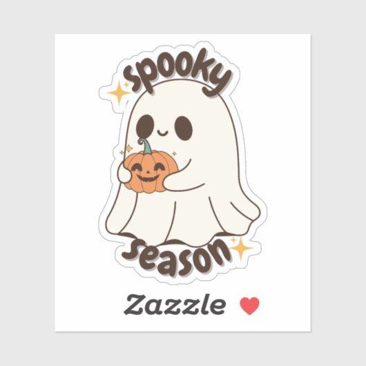 Trendy Schattigee Halloween Ghost Spooky Seizoen Sticker (Vel)