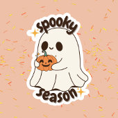 Trendy Schattigee Halloween Ghost Spooky Seizoen Sticker