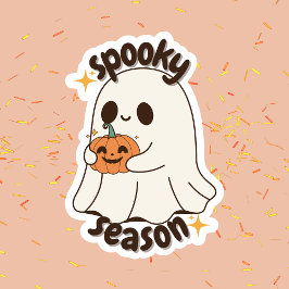 Trendy Schattigee Halloween Ghost Spooky Seizoen Sticker