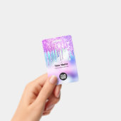 Trendy Schattigee Holografische Glitter Drips Mede Badge (Handheld)