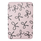 Trendy Schattigee Little Black Bows Pink Badmat (Voorkant Verticaal)