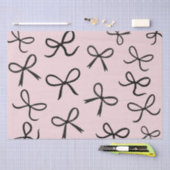 Trendy Schattigee Little Black Bows Pink Tissuepapier (Craft)