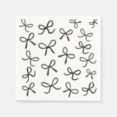 Trendy Schattigee Little Black Bows White Servet (Voorkant)