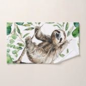 Trendy Schattigee luiaard in een boom Bad Handdoek (Handdoek)