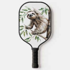 Trendy Schattigee luiaard in een boom Pickleball Paddle