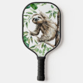 Trendy Schattigee luiaard in een boom Pickleball Paddle (Achterkant)