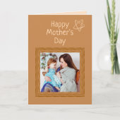 Trendy Schattigee Moederdag Kaart Aangepaste foto (Voorkant)