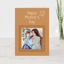 Trendy Schattigee Moederdag Kaart Aangepaste foto