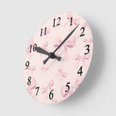 Trendy Schattigee Roze Bogen Coquette Slaapkamer K Ronde Klok (Hoek)