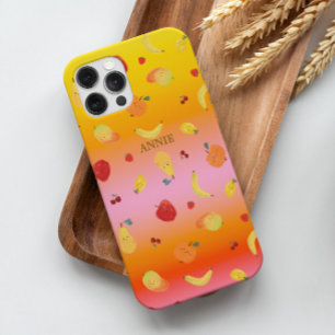 Trendy Schattigee Tie Dye Geel Sinaasappel Fruit P iPhone 16 Pro Hoesje
