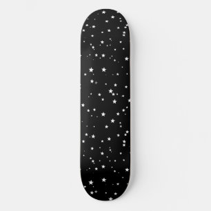 Trendy Schattigee Tiny White Stars op Black Sky Persoonlijk Skateboard