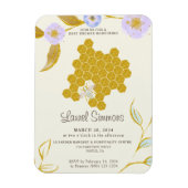 Trendy & Schattigee Waterverf Gold Bee Hive Baby s Magneet (Verticaal)