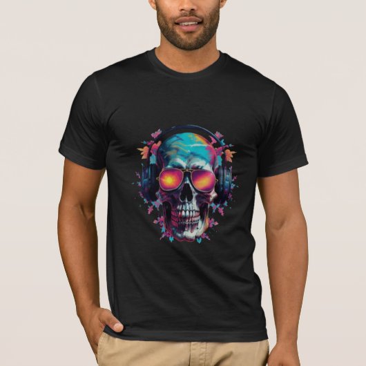 Trendy Schedel T-Shirt Prints voor Mode Liefhebber (Voorkant)