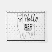 Trendy Schets van de Lama & het Zwarte Hallo van Deurmat (Voorkant)