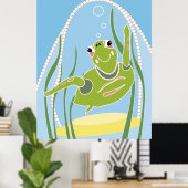 Trendy Schildpad Poster (Thuiskantoor)