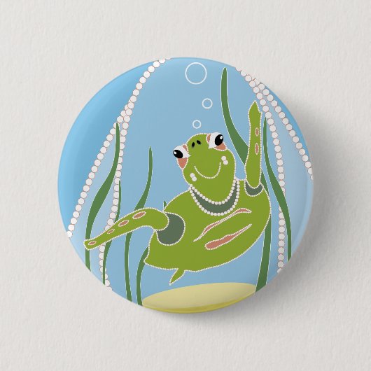 Trendy Schildpad Ronde Button 5,7 Cm (Voorkant)