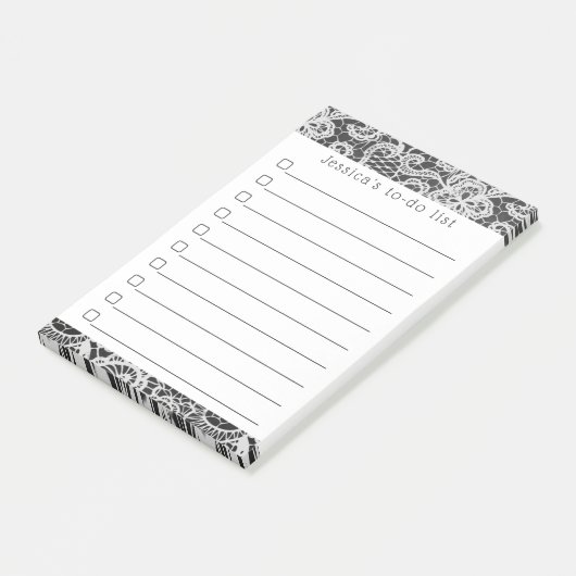 Trendy schoolbord &  witte kant post-it® notes (Schuin)
