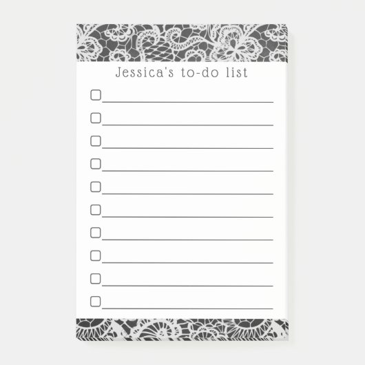 Trendy schoolbord &  witte kant post-it® notes (Voorkant)