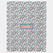 Trendy schoolfleece met monogram voor meisjes fleece deken (Voorkant)