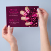 Trendy schoonheidssalon SPA nagelsalon prijstafels Flyer (Hand)