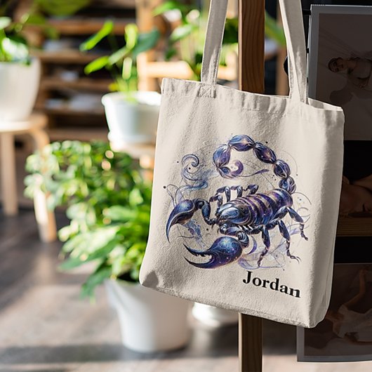 Trendy Schorpioen Waterverf Zodiac Design Tote Bag