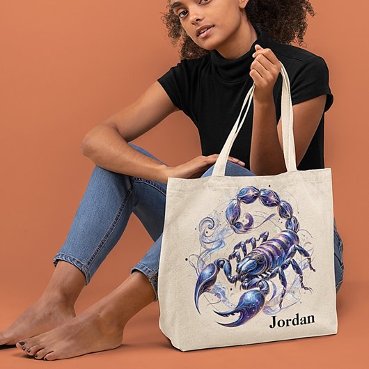 Trendy Schorpioen Waterverf Zodiac Design Tote Bag