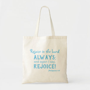 Trendy Schrift Verheug je in de Heer Tote Bag