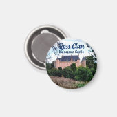 Trendy Scottish Ross Clan's Balnagown Castle Magneet (Voorkant / Achterkant)