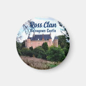 Trendy Scottish Ross Clan's Balnagown Castle Magneet (Voorkant)