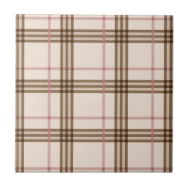 Trendy Scottish Thompson beige brown red tartan Tegeltje